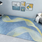 Multi-Color Home Decor Rug Luxe Abstract Carpet Synthetics Machine Washable Anti-Slip Backing Pet Friendly Indoor Rug Light Blue-Yellow Clearhalo 'Area Rug' 'Rug' 2121743
