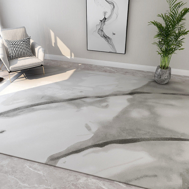 Multi-Color Home Decor Rug Luxe Abstract Carpet Synthetics Machine Washable Anti-Slip Backing Pet Friendly Indoor Rug Gray-White Clearhalo 'Area Rug' 'Rug' 2121746