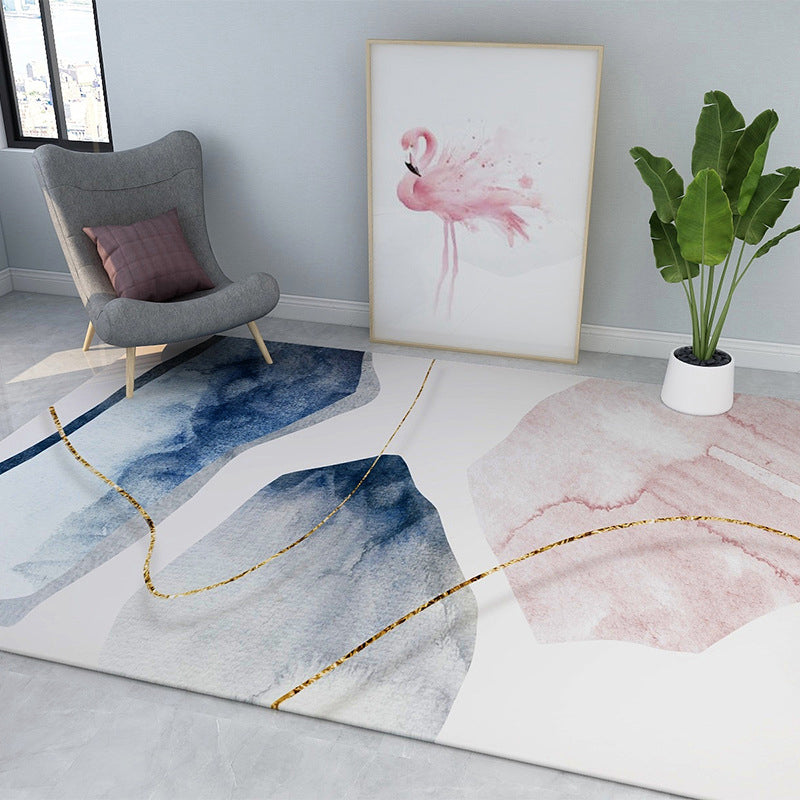 Multi-Color Home Decor Rug Luxe Abstract Carpet Synthetics Machine Washable Anti-Slip Backing Pet Friendly Indoor Rug White-Pink Clearhalo 'Area Rug' 'Rug' 2121750