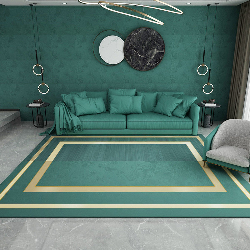 Multi-Color Home Decor Rug Luxe Abstract Carpet Synthetics Machine Washable Anti-Slip Backing Pet Friendly Indoor Rug Green Clearhalo 'Area Rug' 'Rug' 2121752