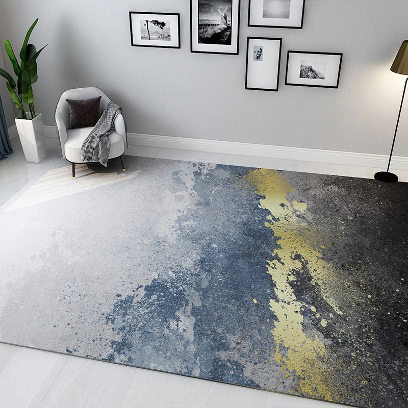 Multi-Color Home Decor Rug Luxe Abstract Carpet Synthetics Machine Washable Anti-Slip Backing Pet Friendly Indoor Rug Blue-Yellow Clearhalo 'Area Rug' 'Rug' 2121757