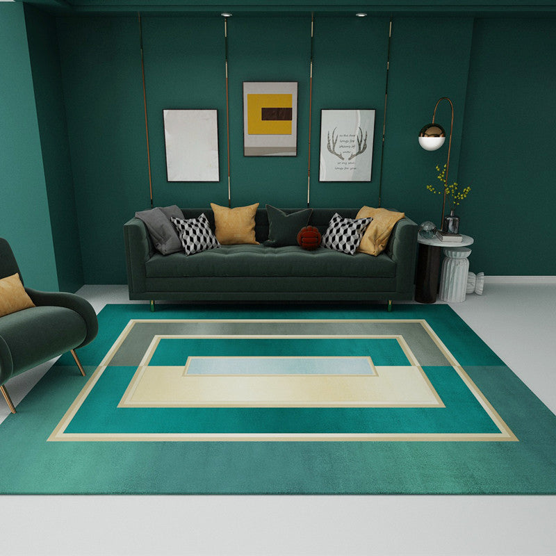Multi-Color Home Decor Rug Luxe Abstract Carpet Synthetics Machine Washable Anti-Slip Backing Pet Friendly Indoor Rug Green-Yellow Clearhalo 'Area Rug' 'Rug' 2121758