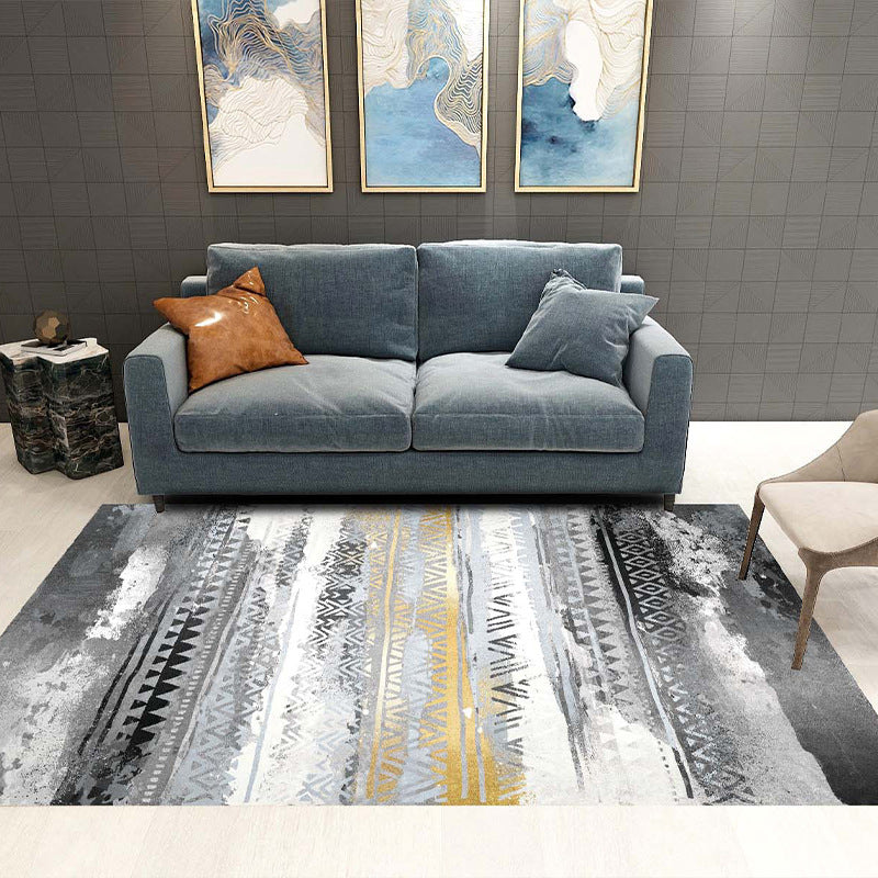 Glam Visual Deception Rug Multi-Colored Nordic Carpet Synthetics Non-Slip Washable Pet Friendly Rug for Home Grey Clearhalo 'Area Rug' 'Rug' 2121796