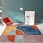 Multicolor Living Room Rug Mid-Century Geometric Carpet Polyester Washable Non-Slip Pet Friendly Rug Blue Clearhalo 'Area Rug' 'Rug' 2121865