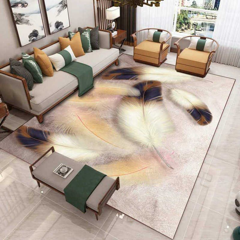 Enchanting Postmodern Rug Multi Color Botanic Geometric Rug Washable Pet Friendly Anti-Slip Rug for Home Decor Pink-White Clearhalo 'Area Rug' 'Rug' 2121878