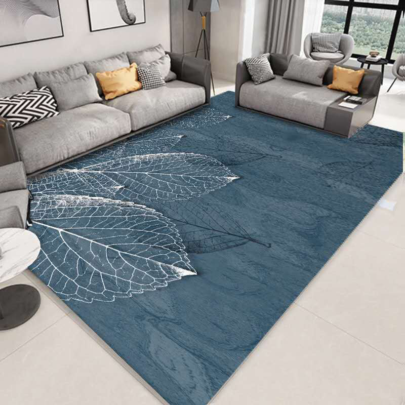 Enchanting Postmodern Rug Multi Color Botanic Geometric Rug Washable Pet Friendly Anti-Slip Rug for Home Decor Blue Clearhalo 'Area Rug' 'Rug' 2121886