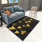 Enchanting Postmodern Rug Multi Color Botanic Geometric Rug Washable Pet Friendly Anti-Slip Rug for Home Decor Black-Gold Clearhalo 'Area Rug' 'Rug' 2121892