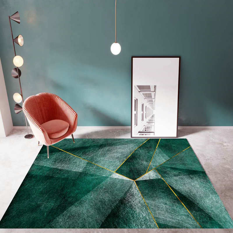 Enchanting Postmodern Rug Multi Color Botanic Geometric Rug Washable Pet Friendly Anti-Slip Rug for Home Decor Green Clearhalo 'Area Rug' 'Rug' 2121896