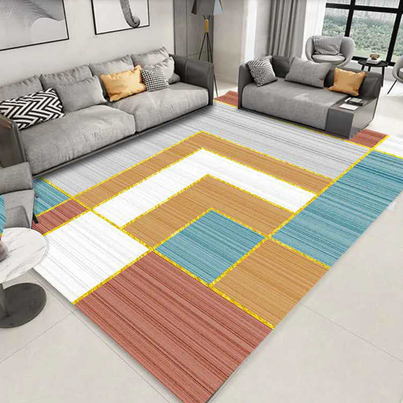 Enchanting Postmodern Rug Multi Color Botanic Geometric Rug Washable Pet Friendly Anti-Slip Rug for Home Decor Ginger Clearhalo 'Area Rug' 'Rug' 2121897