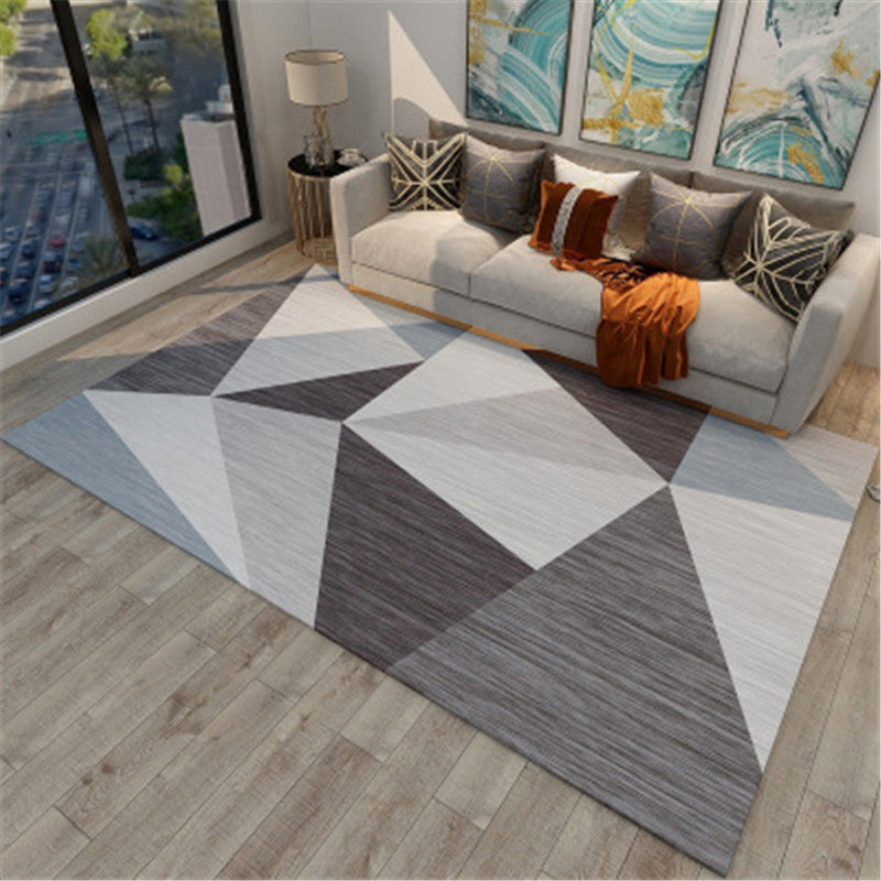 Modern Geometric Colorblock Rug Multi Colored Polypropylene Carpet Stain Resistant Anti-Slip Washable Rug for Room Gray-White Clearhalo 'Area Rug' 'Rug' 2121907