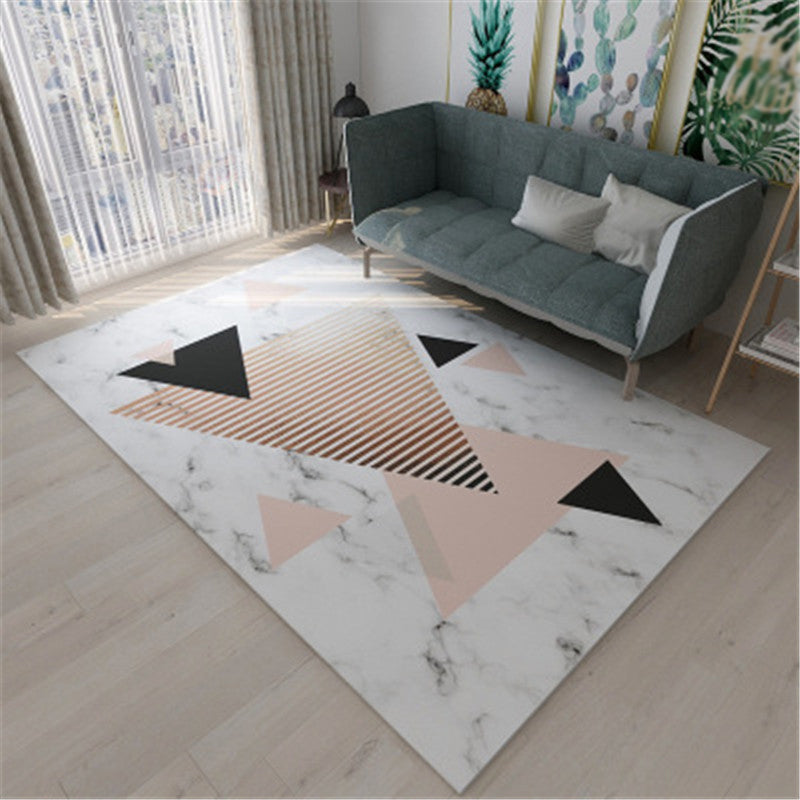 Modern Geometric Colorblock Rug Multi Colored Polypropylene Carpet Stain Resistant Anti-Slip Washable Rug for Room Pink Clearhalo 'Area Rug' 'Rug' 2121908