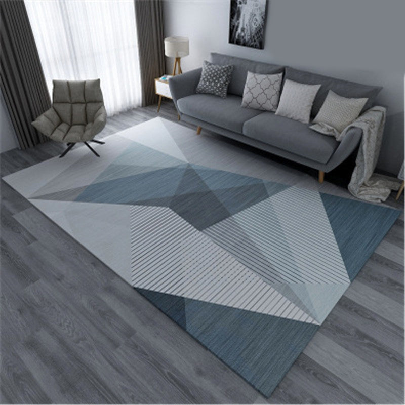Modern Geometric Colorblock Rug Multi Colored Polypropylene Carpet Stain Resistant Anti-Slip Washable Rug for Room Blue-White Clearhalo 'Area Rug' 'Rug' 2121911