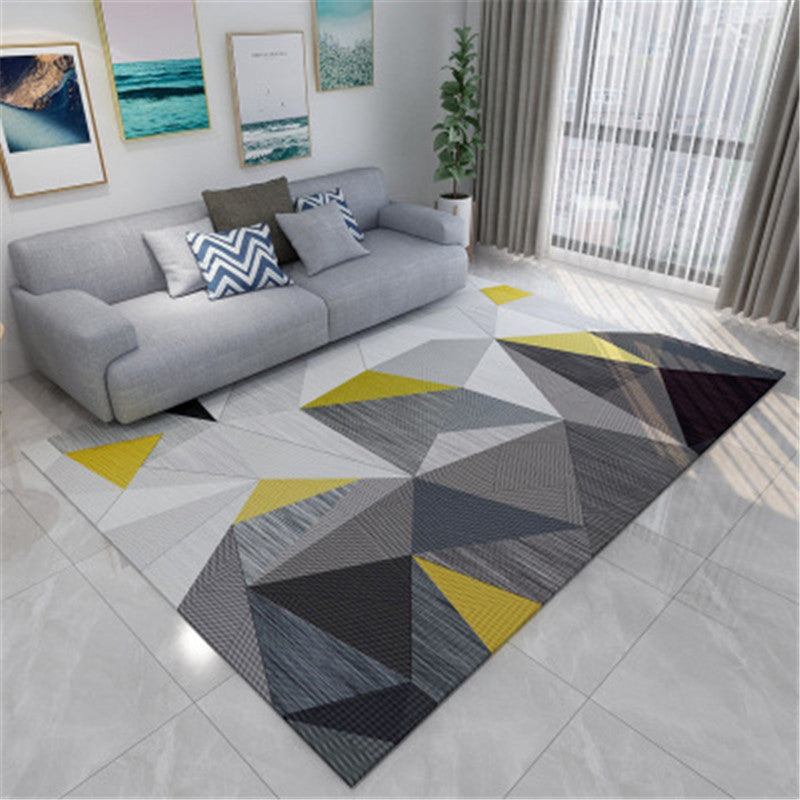 Modern Geometric Colorblock Rug Multi Colored Polypropylene Carpet Stain Resistant Anti-Slip Washable Rug for Room Dark Gray-White Clearhalo 'Area Rug' 'Rug' 2121916