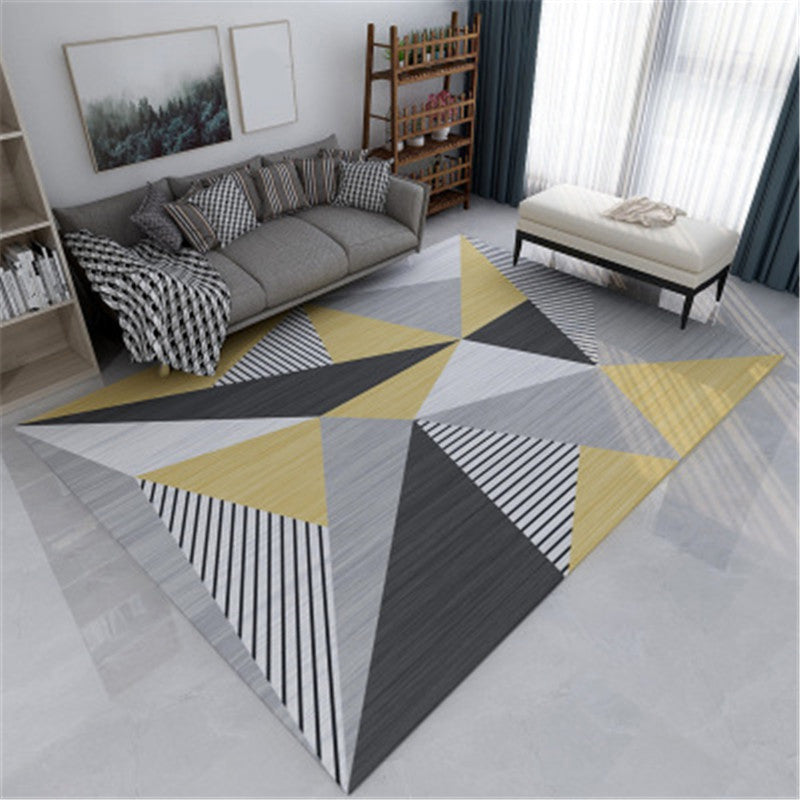 Modern Geometric Colorblock Rug Multi Colored Polypropylene Carpet Stain Resistant Anti-Slip Washable Rug for Room Light Gray-Yellow Clearhalo 'Area Rug' 'Rug' 2121918