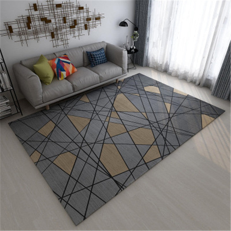 Modern Geometric Colorblock Rug Multi Colored Polypropylene Carpet Stain Resistant Anti-Slip Washable Rug for Room Dark Gray Clearhalo 'Area Rug' 'Rug' 2121922