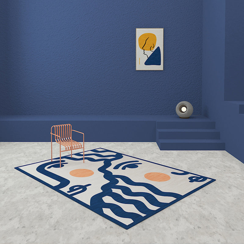 Classic Nordic Area Rug Multi Colored Arched Door Stairs Rug Stain Resistant Non-Slip Pet Friendly Carpet for Room Blue Clearhalo 'Area Rug' 'Rug' 2121945