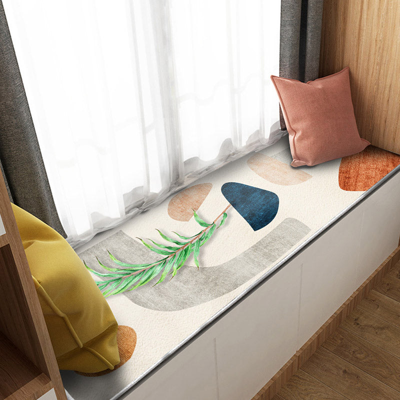 Nordic Botanic Colorblock Rug Multicolor Polypropylene Rug Machine Washable Non-Slip Stain Resistant Area Carpet for Bedroom Green Clearhalo 'Area Rug' 'Rug' 2121955