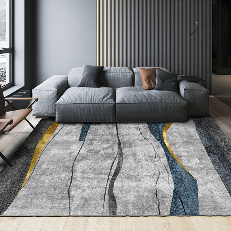 Fancy Colorblock Pattern Rug Multi Color Nordic Carpet Polypropylene Pet Friendly Washable Non-Slip Backing Rug for Girls Bedroom Light Gray Clearhalo 'Area Rug' 'Rug' 2121976