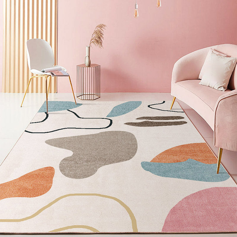 Fancy Colorblock Pattern Rug Multi Color Nordic Carpet Polypropylene Pet Friendly Washable Non-Slip Backing Rug for Girls Bedroom Grey Clearhalo 'Area Rug' 'Rug' 2121979