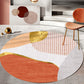 Minimalistic Colorblocking Rug Multi Colored Polyester Rug Anti-Slip Backing Washable Pet Friendly Carpet for Bedroom Dark Coffee Clearhalo 'Area Rug' 'Rug' 2121991