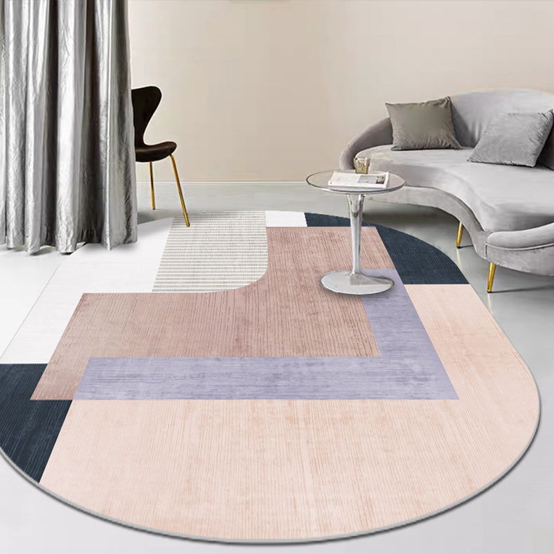 Classy Mid-Century Rug Multicolor Color-Block Pattern Rug Pet Friendly Machine Washable Non-Slip Rug for Bedroom Light Wood Clearhalo 'Area Rug' 'Rug' 2122028