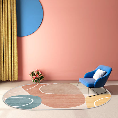 Classy Mid-Century Rug Multicolor Color-Block Pattern Rug Pet Friendly Machine Washable Non-Slip Rug for Bedroom Yellow-Red Clearhalo 'Area Rug' 'Rug' 2122032