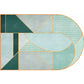 Decorative Multi Color Postmodern Rug Polypropylene Colorblock with Line Art Rug Stain Resistant Machine Wash Anti-Slip Carpet for Room Green Clearhalo 'Area Rug' 'Rug' 2122044