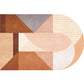 Decorative Multi Color Postmodern Rug Polypropylene Colorblock with Line Art Rug Stain Resistant Machine Wash Anti-Slip Carpet for Room Dark Coffee Clearhalo 'Area Rug' 'Rug' 2122048