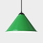 Black/Gray/White Cone Shade Ceiling Light Fixture Retro Style Metal 1 Light Bedroom Hanging Lamp, 12"/16" Diameter Green 12" Clearhalo 'Ceiling Lights' 'Modern Pendants' 'Modern' 'Pendant Lights' 'Pendants' Lighting' 2122875