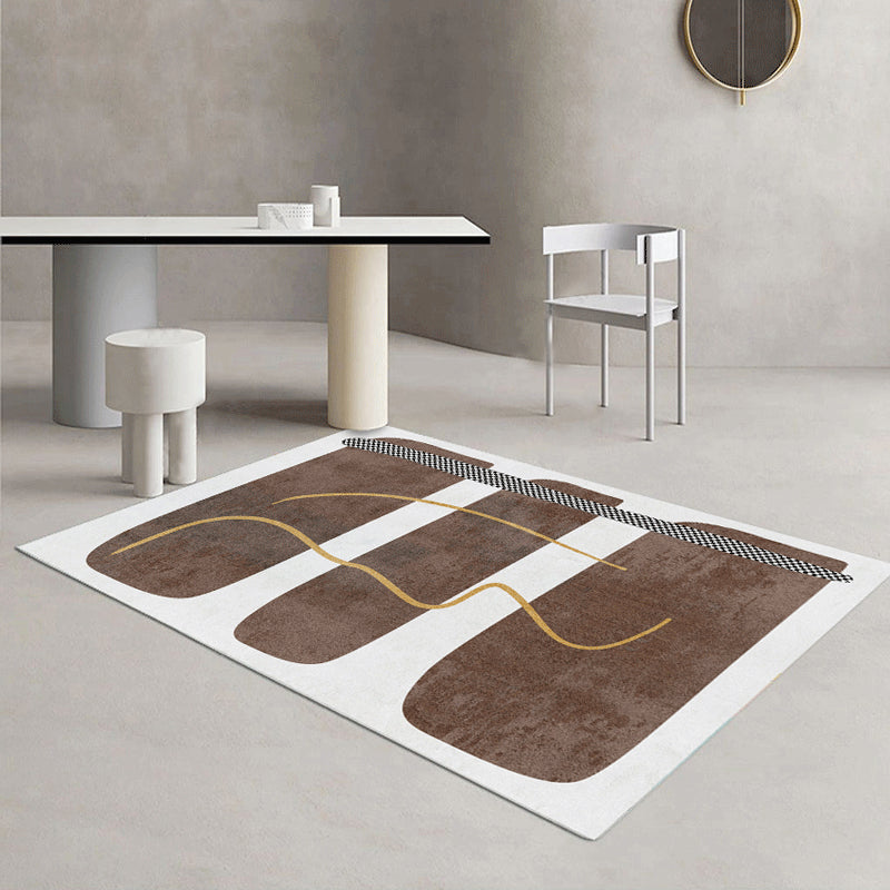 Contemporary Abstract Pattern Rug Multi Color Polypropylene Rug Anti-Slip Pet Friendly Stain Resistant Carpet for Great Room Clearhalo 'Area Rug' 'Rug' 2122928