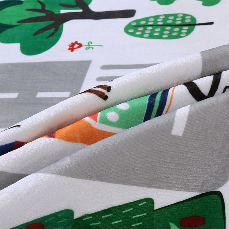 Multicolor Living Room Play Rug Cartoon City Road Animal Carpet Polypropylene Stain Resistant Washable Anti-Slip Backing Rug Clearhalo 'Area Rug' 'Rug' 2122967