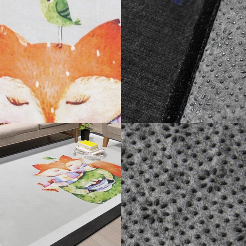 Cartoon Animal Gentleman Rug Multicolor Polypropylene Carpet Washable Pet Friendly Anti-Slip Backing Rug for Living Room Clearhalo 'Area Rug' 'Rug' 2122970