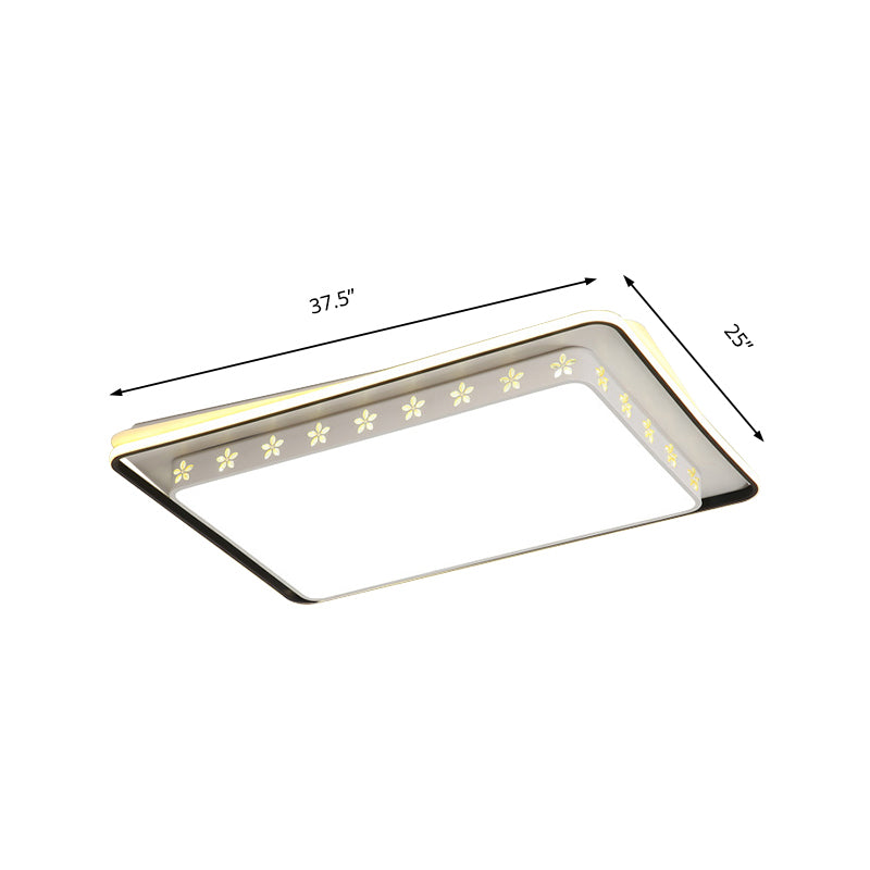 Acrylic Round/Rectangle Flush Mount Lighting Modern Led White Flush ...