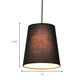Fabric Cylinder Pendant Lighting Modern 1 Light Black/White/Flaxen Hanging Ceiling Lamp, 8"/11" Wide Clearhalo 'Ceiling Lights' 'Modern Pendants' 'Modern' 'Pendant Lights' 'Pendants' Lighting' 212619