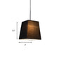 Trapezoid Fabric Pendant Lamp Modern Nordic Style 1 Light White/Black/Coffee Hanging Light Kit, 8"/11" Wide Clearhalo 'Ceiling Lights' 'Modern Pendants' 'Modern' 'Pendant Lights' 'Pendants' Lighting' 212637