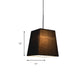 Trapezoid Fabric Pendant Lamp Modern Nordic Style 1 Light White/Black/Coffee Hanging Light Kit, 8"/11" Wide Clearhalo 'Ceiling Lights' 'Modern Pendants' 'Modern' 'Pendant Lights' 'Pendants' Lighting' 212638