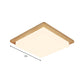 Square Ceiling Mounted Light Modernism Acrylic Beige LED Flush Mount Lamp with Wood Canopy in White/Warm Light, 12.5"/14"/18"/22"/26" Wide Clearhalo 'Ceiling Lights' 'Close To Ceiling Lights' 'Close to ceiling' 'Flush mount' Lighting' 213598