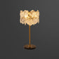 Gold Snowflake Shaped Table Lamp Simplicity 6 Bulbs K9 Crystal Night Table Light for Bedroom Clearhalo 'Lamps' 'Table Lamps' Lighting' 2136138