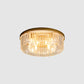 Round Shaped Living Room Flush Mount Prismatic Crystal Modern Flushmount Ceiling Light 8 Gold Clearhalo 'Ceiling Lights' 'Close To Ceiling Lights' 'Close to ceiling' 'Flush mount' Lighting' 2136206