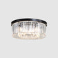 Round Shaped Living Room Flush Mount Prismatic Crystal Modern Flushmount Ceiling Light 12 Black Clearhalo 'Ceiling Lights' 'Close To Ceiling Lights' 'Close to ceiling' 'Flush mount' Lighting' 2136210