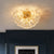 Dome Shaped Flush Mount Modern Crystal Flower Living Room Flushmount Ceiling Light in Brass Brass Clearhalo 'Ceiling Lights' 'Close To Ceiling Lights' 'Close to ceiling' 'Flush mount' Lighting' 2136267