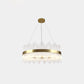Crystal Rod Circle LED Suspension Light Artistic Gold Chandelier Light in Gold for Living Room Clearhalo 'Ceiling Lights' 'Chandeliers' 'Modern Chandeliers' 'Modern' Lighting' 2136325