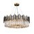 Ring Living Room Chandelier Light Clear Crystal Simplicity Pendant Light Fixture in Gold-Black Gold-Black Clearhalo 'Ceiling Lights' 'Chandeliers' 'Modern Chandeliers' 'Modern' Lighting' 2136351