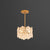 K9 Crystal Snowflake Shaped Chandelier Pendant Light Post-Modern Gold Hanging Light 3 Gold Clearhalo 'Ceiling Lights' 'Chandeliers' 'Modern Chandeliers' 'Modern' Lighting' 2136464