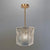 Gold Drum Suspension Light Artistic Clear Carved Glass Chandelier Light for Dining Room Gold 8" Clearhalo 'Ceiling Lights' 'Chandeliers' 'Modern Chandeliers' 'Modern' Lighting' 2136479