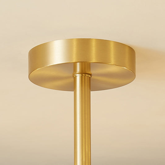 Cylinder Tri-Prism Crystal Chandelier Light Simplicity 3 Bulbs Gold Pendant Light Fixture Clearhalo 'Ceiling Lights' 'Chandeliers' 'Modern Chandeliers' 'Modern' Lighting' 2136532