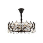 Geometric Living Room Chandelier Pendant Light Beveled Crystal Post-Modern Hanging Light in Black Clearhalo 'Ceiling Lights' 'Chandeliers' 'Modern Chandeliers' 'Modern' Lighting' 2136605