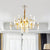 Sputnik Suspension Light Artistic Clear K9 Crystal Living Room Chandelier Light in Gold 8 Gold Clearhalo 'Ceiling Lights' 'Chandeliers' 'Modern Chandeliers' 'Modern' Lighting' 2136621