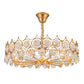 Gold Geometrical Chandelier Pendant Light Post-Modern Beveled Crystal Hanging Light Gold Large Round Clearhalo 'Ceiling Lights' 'Chandeliers' 'Modern Chandeliers' 'Modern' Lighting' 2136647