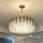 Multi-Tiered Living Room Chandelier Light K9 Crystal Simplicity Pendant Light Fixture in Clear Clearhalo 'Ceiling Lights' 'Chandeliers' 'Clear' 'Industrial' 'Modern Chandeliers' 'Modern' 'Tiffany' 'Traditional Chandeliers' Lighting' 2136719